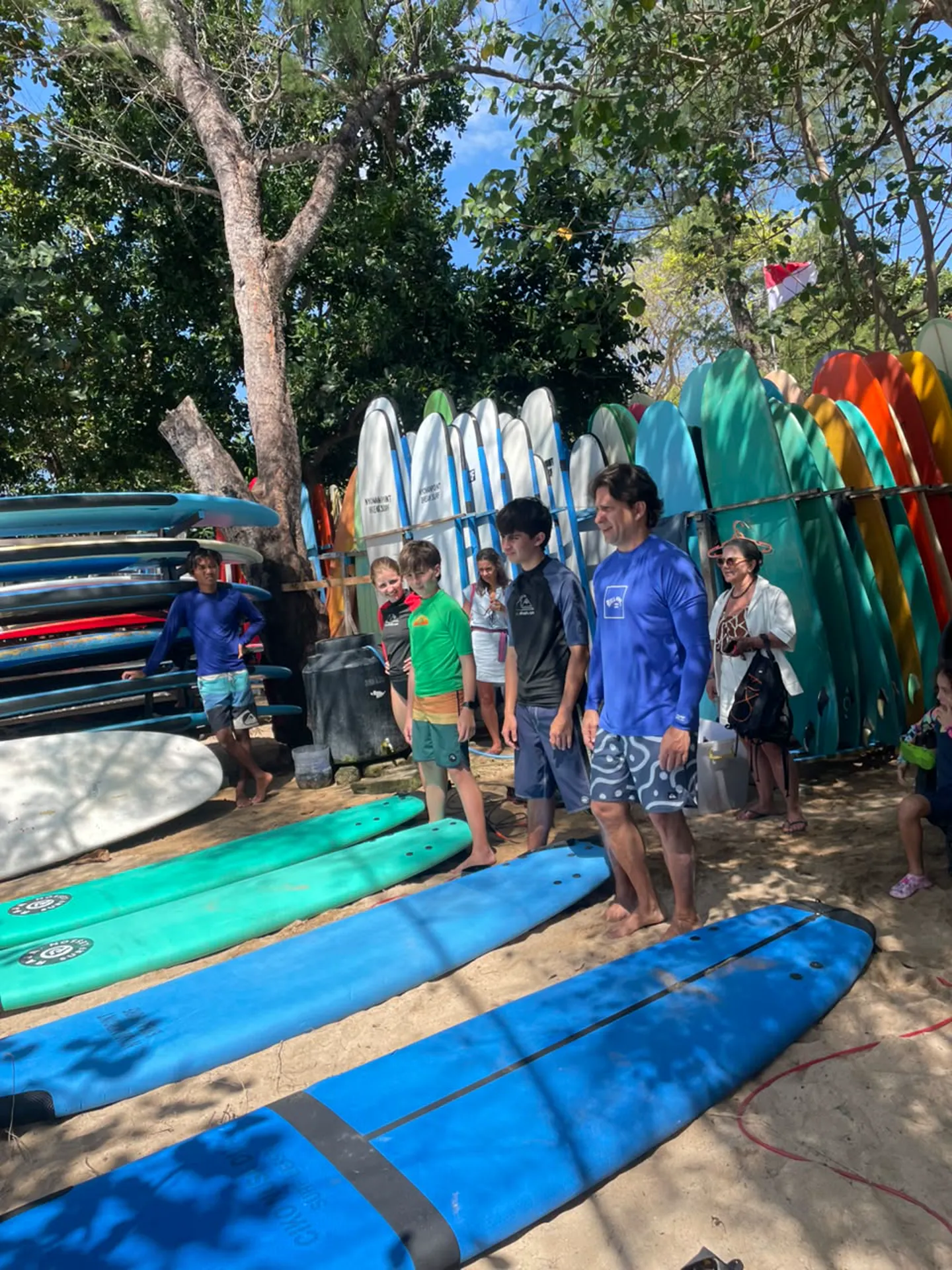 Getting ready together with Ocean Surf Lesson in Bali