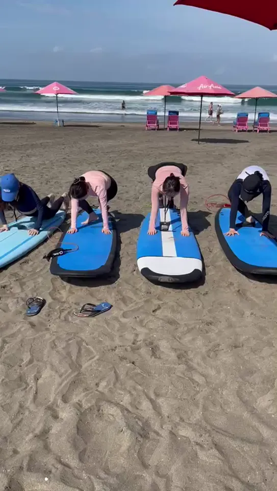 Ocean Surf Lesson Bali training video